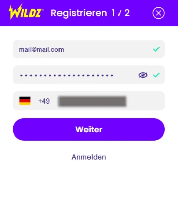 Wildz Casino Registrierung